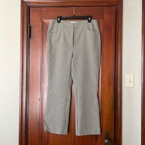 Maeve plaid kick flare trousers size 12